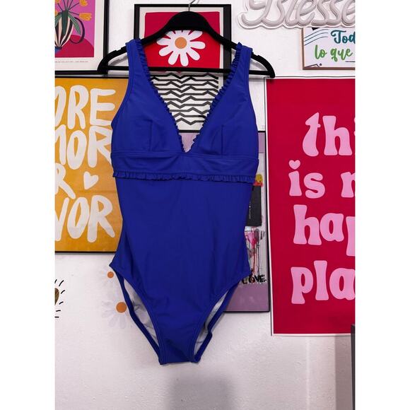Tommy Hilfiger One Piece Swimsuit - Size 8 - Cobalt Blue - Picture 1 of 4